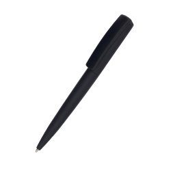 Ручка пластиковая Jangle, софт-тач, черная
