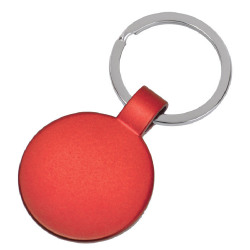 Брелок  "Круг", красный, 3,7х3,7х0,1 см, металл (красный)
