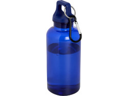 Бутылка для воды с карабином Oregon из переработанной пластмассы, 400 мл - Синий