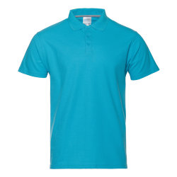 Рубашка поло мужская STAN хлопок/полиэстер 185, 04, бирюзовый