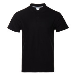 Рубашка поло мужская STAN хлопок/полиэстер 185, 04, чёрный