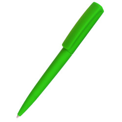 Ручка пластиковая Jangle, софт-тач, зеленая-S