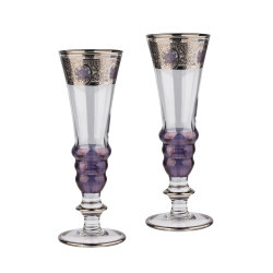 Набор для шампанского "Эперне", 2 бокала, фиолетовый