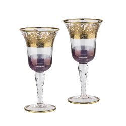 Набор для вина "Корсика", 2 бокала, фиолетовый