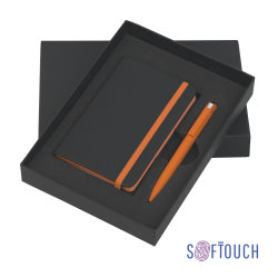 Набор подарочный "Сардиния", покрытие soft touch, черный с оранжевым