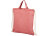 Рюкзак со шнурком Pheebs из 150 г/м2 переработанного хлопка, красный меланж