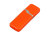Флешка промо прямоугольной формы c оригинальным колпачком, 4 Гб, оранжевый