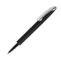Ручка шариковая VIEW, пластик/металл, покрытие soft touch (черный)