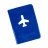 Обложка для паспорта "Flight"  (синий)