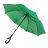 Зонт-трость HALRUM, пластиковая ручка, полуавтомат (зеленый)