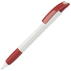 Ручка шариковая с грипом NOVE (белый, красный)