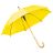 Зонт-трость с деревянной ручкой, полуавтомат; желтый; D=103 см, L=90см; 100% полиэстер (желтый)