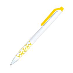 Ручка шариковая N11 (белый, желтый)
