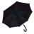 Зонт-трость BACK TO BLACK, пластиковая ручка, полуавтомат (черный, синий)