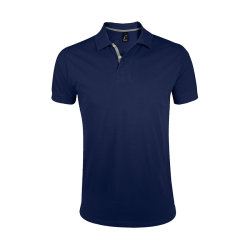 Рубашка поло мужская PORTLAND MEN 200 (темно-синий, серый)